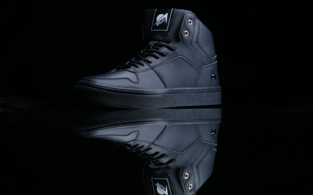 Alpha High Top Black acrobatic shoes by Off Axis Acrobatics