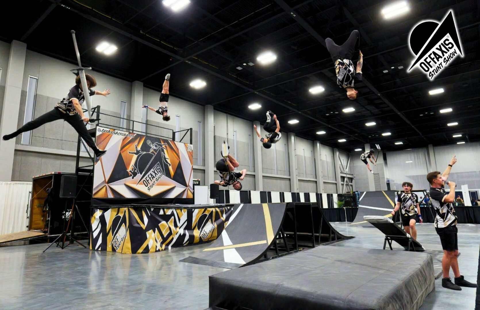 Off Axis Stunt Show — 6-person grounds version