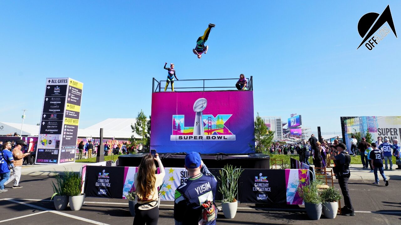 Super Bowl LX Trampwall Performance